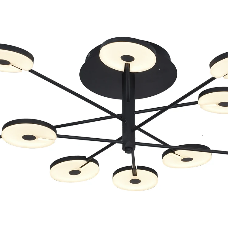 Черный декоративный светодиодный потолочный светильник для ресторана кафе