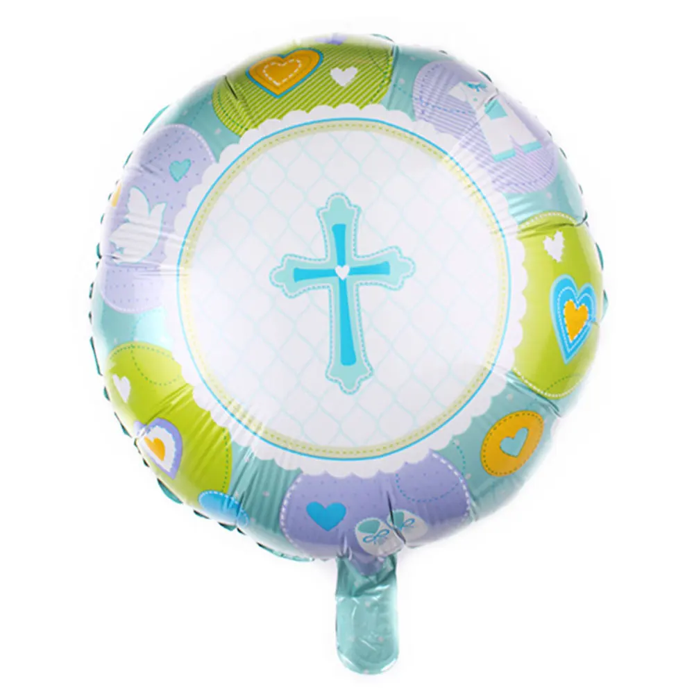 

18inch Cross Round Foil Balloon Baby Shower Birthday Decorations Ballons Inflatable Air Ball Wedding Anniversaire Party Supplies