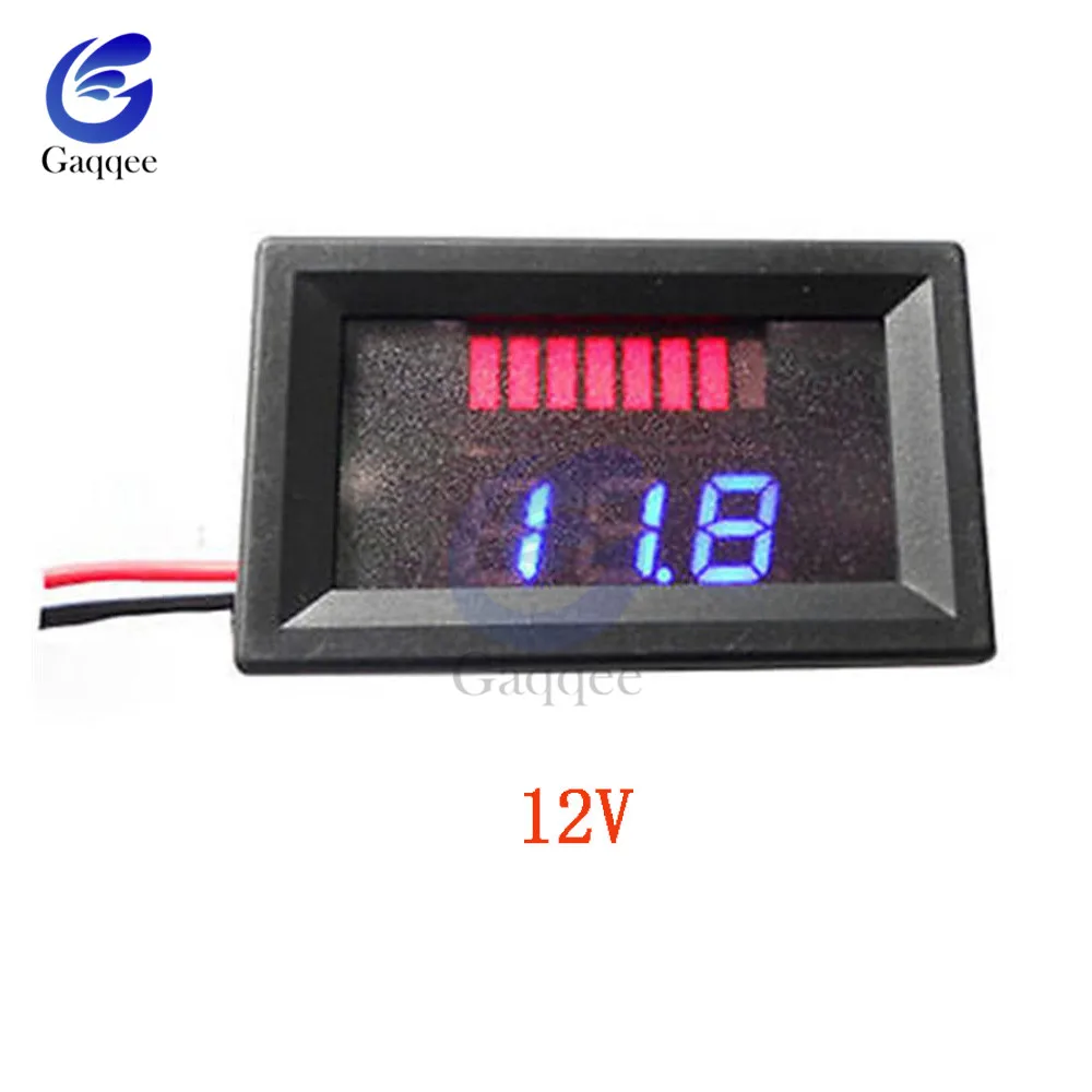 12V 12 V-48 VCar свинцово-кислотный Батарея Ёмкость тестер Индикатор уровня Батарея тестер литиевая измеритель емкости аккумулятора светодиодный тестер Дисплей - Цвет: 12V