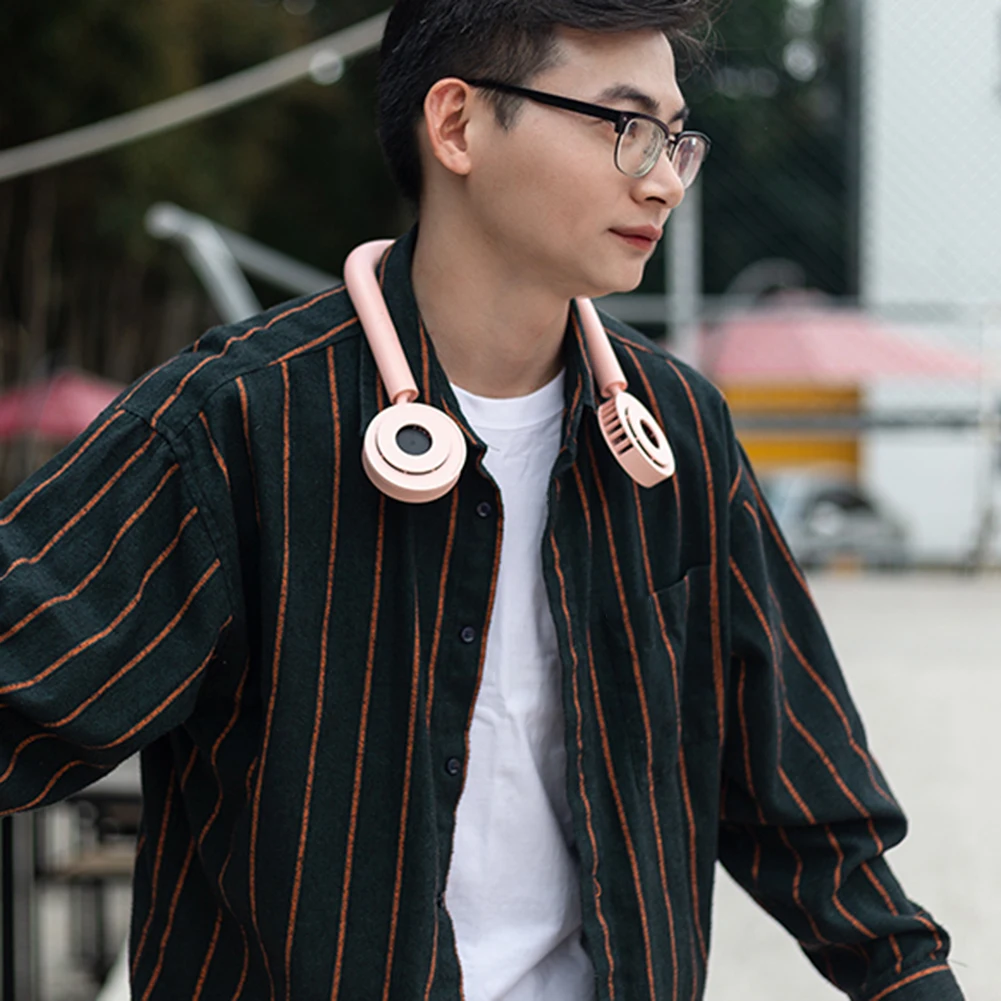 

Summer Portable USB Hand Free Neckband Hanging Cooling Fan Running Hiking Summer Cooler comfortable energy saving