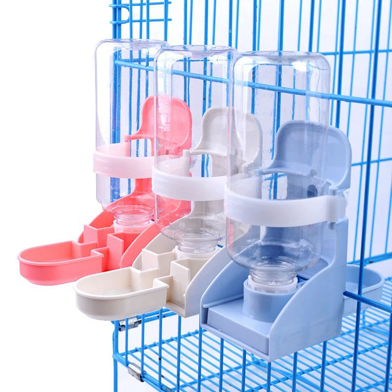 

500ml Pet Rabbit Bird Drinking Fountain Parrots Chinchilla Drinking Bowl Water Feeder Small Pet Cage Hanging Water Dispenser