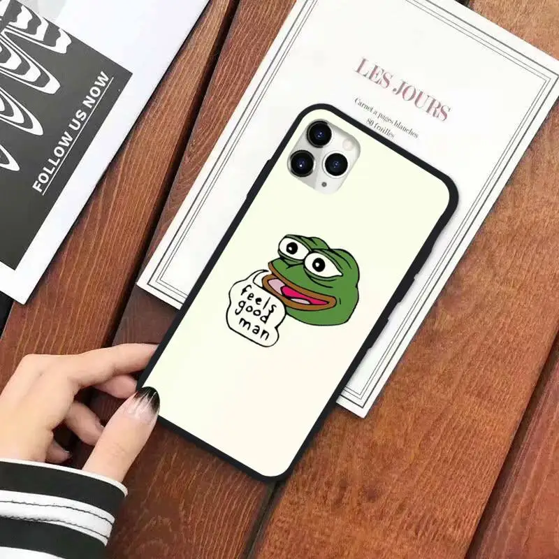 

Funny The Frog Pepe Face Cry Happy Phone Case for iPhone 11 12 mini pro XS MAX 8 7 6 6S Plus X 5S SE 2020 XR