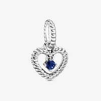 2021 trendy 100 925 sterling silver sep birthstone heart dangle charm silver fit original pandora bracelets jewelry lady gift