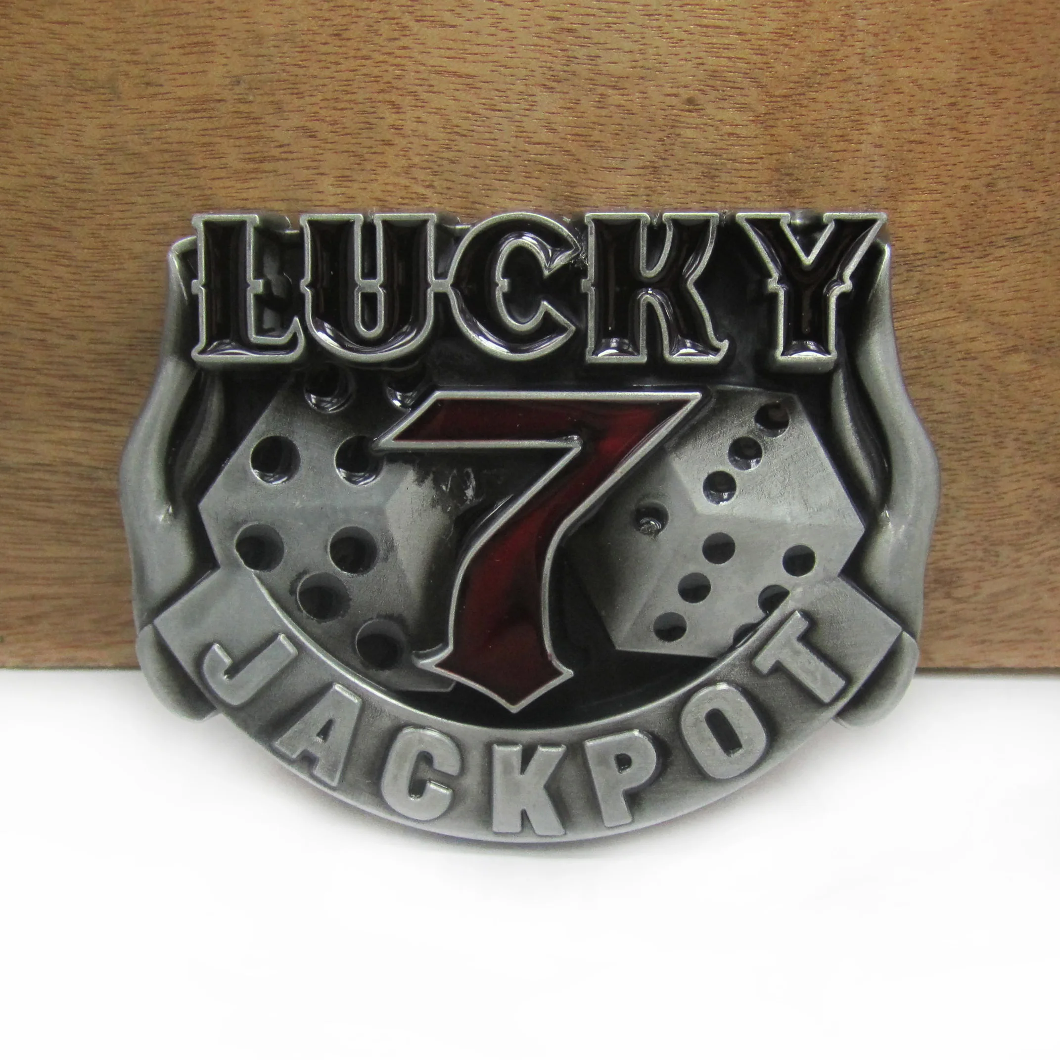 BuckleClub цинковый сплав Ретро стиль LUCKY 7 jackpot Западный подарок пряжка для ремня