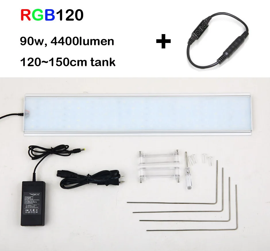 Chihiros RGB серия водная Светодиодная лампа для роста растений стиль ada водяное растение для аквариума аквариум полный спектр восхода и заката приложение - Цвет: RGB120 free dimmer