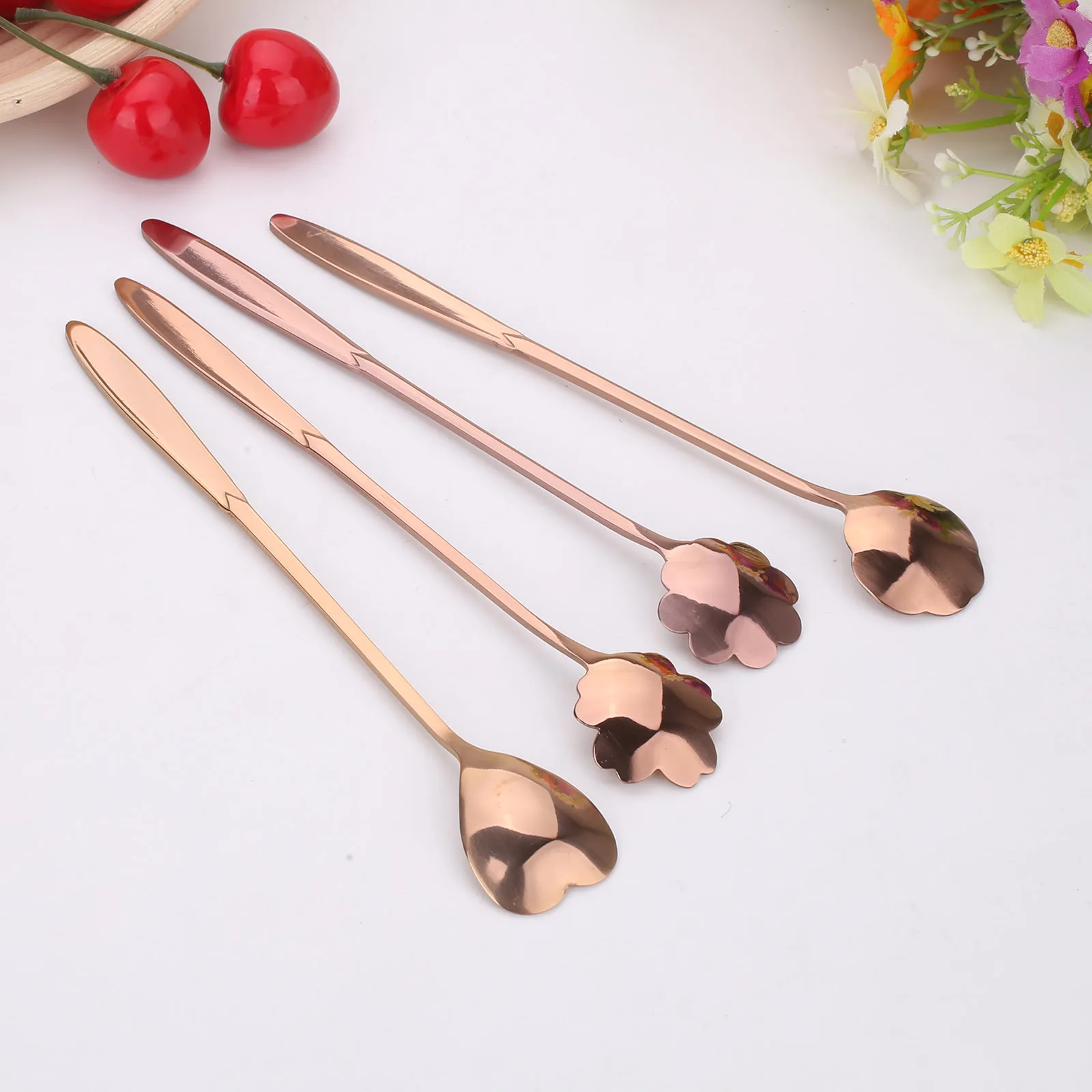 4 шт. набор из нержавеющей стали для любителей вишни мерные ложки чая кофе молока