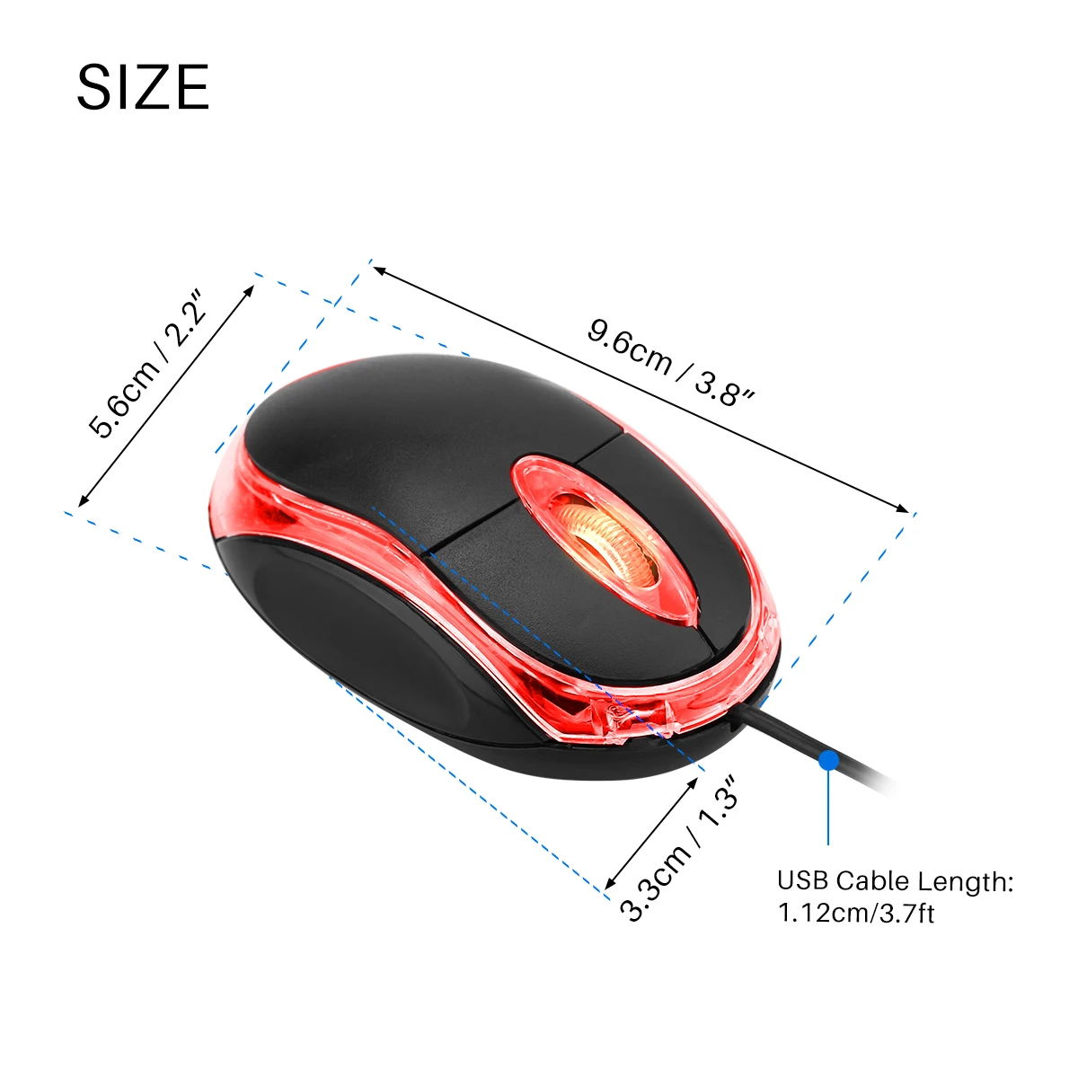 Проводной 3 кнопочный Plug & Play Мышь 3D USB 1200 точек/дюйм оптический прокрутки мыши