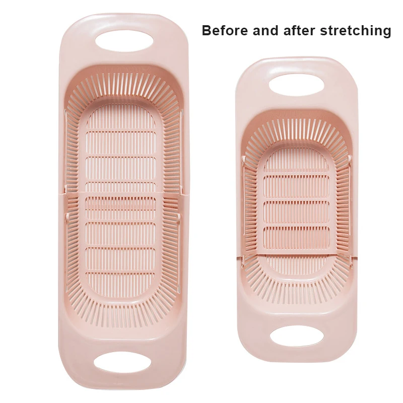 

Over the Sink Colander Strainer Basket Wash Vegetables Fruits Drain Dry Dishes Extendable Kitchen K888
