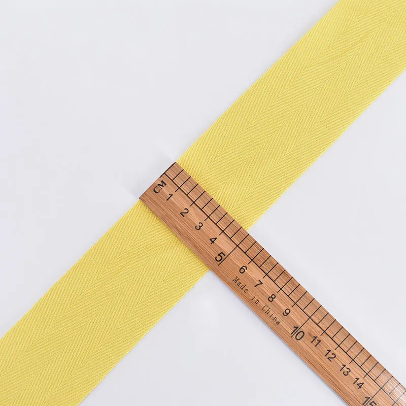 Light yellow 3 м/лот 4,8 см ремень в елочку тканая хлопковая тесьма ткань швейный ремень для сумок аксессуар для одежды Сделай Сам LX730 - Цвет: Light yellow
