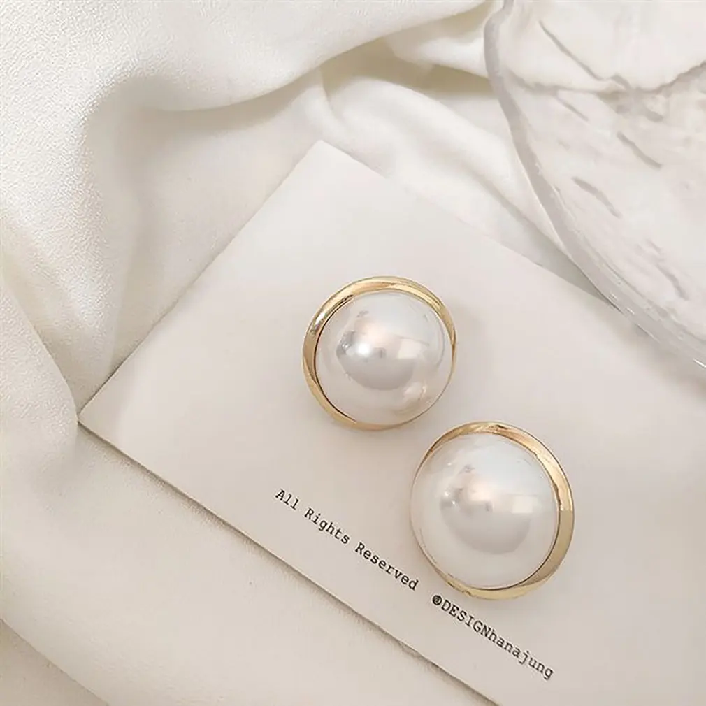 2020 Новые простые женские серьги с жемчугом корейские темпераментные на