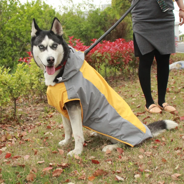 

Medium and large dogs dog raincoat pet raincoat cold protection outdoor dog jacket reflective pet raincoat
