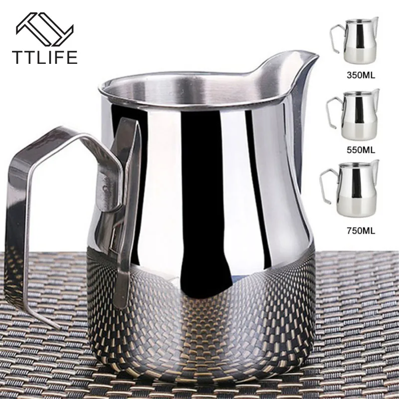

350/550/750 ML Stainless Steel Milk Jug Espresso Cups Coffee Foamer Mugs Italian Latte Art Latte Milk Frothing Jug Pitcher Cup