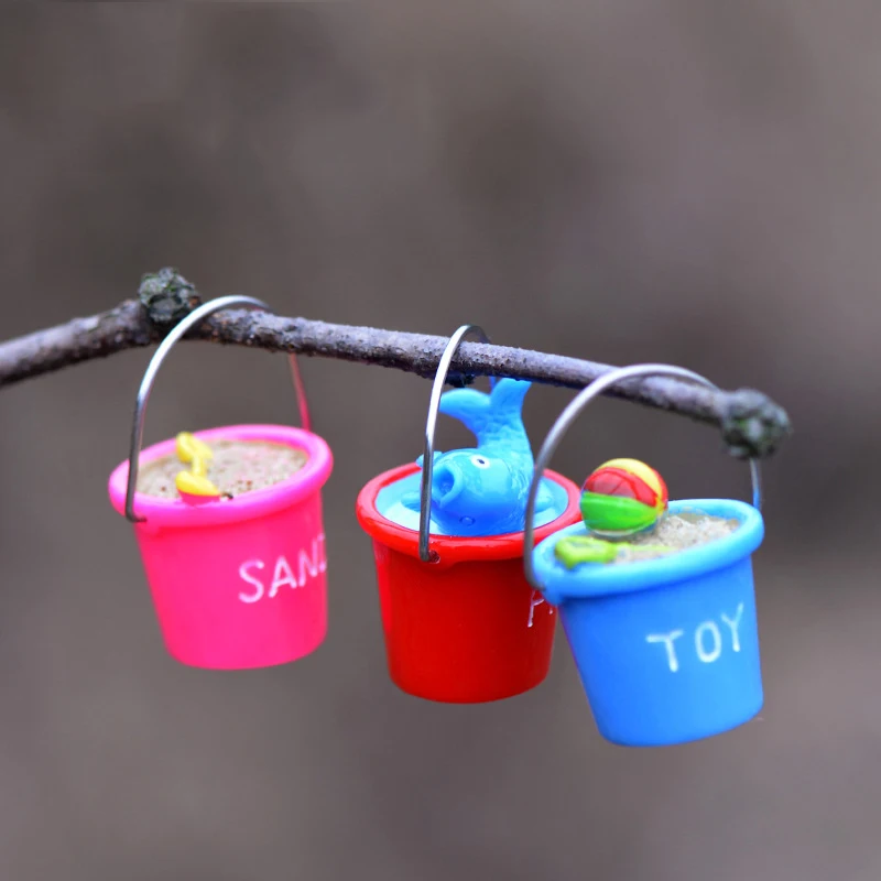 Мини Летнее пляжное ведерко игрушка рыбка песок ведро домашнее украшение