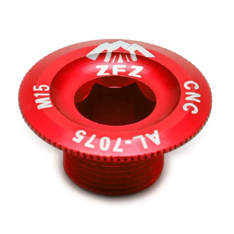 Red Mountain Bike Crankset Crank Cover Screw Aluminum Axis Fixing Bolt MTB Accessory - Color: Red