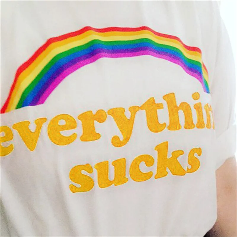 

Hot Summer Streetwear Women's T-shirt Fashion Casual Top T-shirt Rainbow Pattern T-shirt 2021 Oversized Tshirt XXXL Female