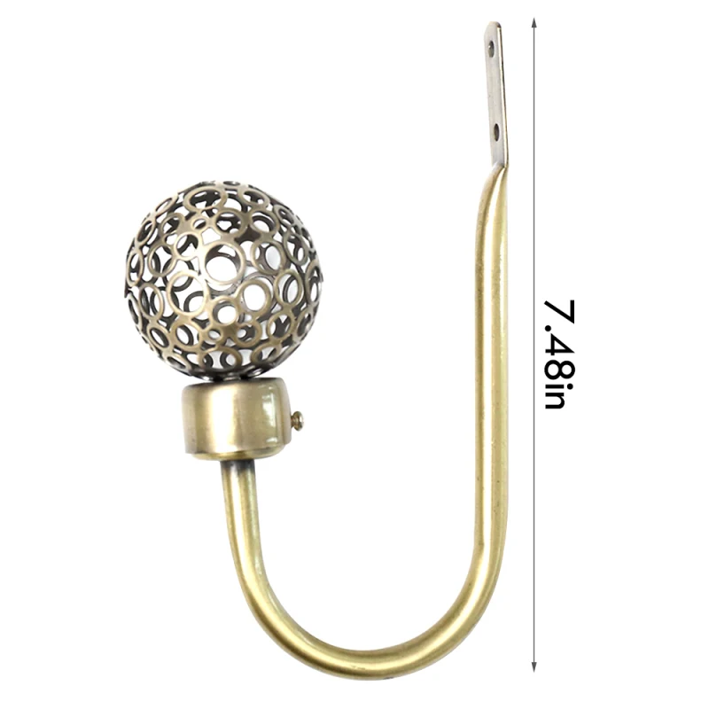 

2pcs/set Curtain Tieback Holder Hooks Tie Backs Bedroom Living Room Curtain Decoration Accessories Holdback Metal Curtain Hook