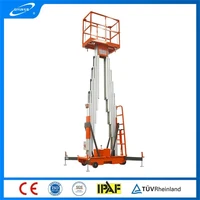 qiyun f2b 14 m acdc vertical manual double masts aluminum lift for aerial working with good price
