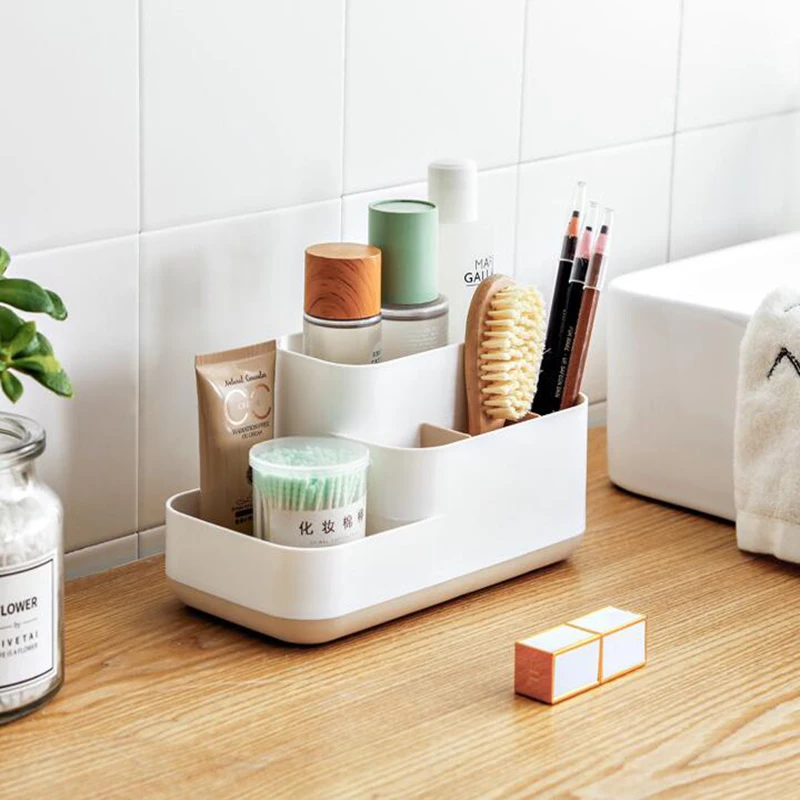 Многофункциональная коробка для хранения косметики ванная комната органайзер