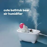 cute 550ml air humidifier bathtub bear nano mist sprayer maker usb charging vaporizer diffuser fogger home car air humidifier