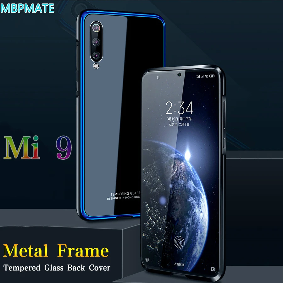 Металлический бампер для Xiaomi Mi 9 2019 Mi9 прозрачная версия Global 128 ГБ Роскошная