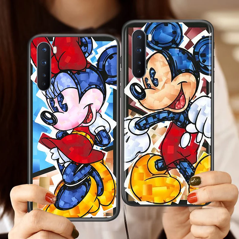 soft tpu disney retro color art silicone cover for oneplus nord ce 2 n100 n10 9 9r 8t 8 7t 7 6t 6 5t pro black phone case free global shipping