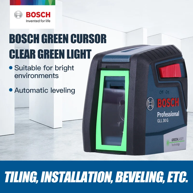 Bosch GLL30G лазерный уровень высокой точности зеленый свет двухлинейный горизонтальный и вертикальный лазерный уровень