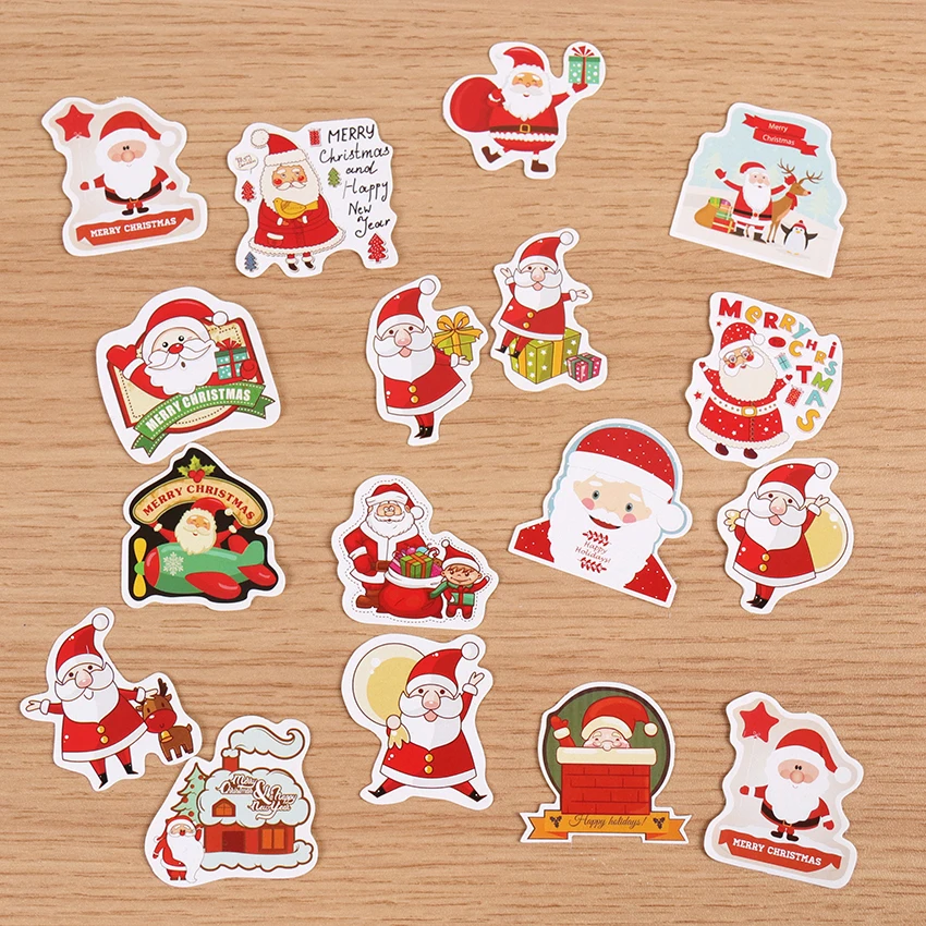 48 шт./кор. стикер деда мороза декоративный Скрапбукинг дневник альбомы наклейка