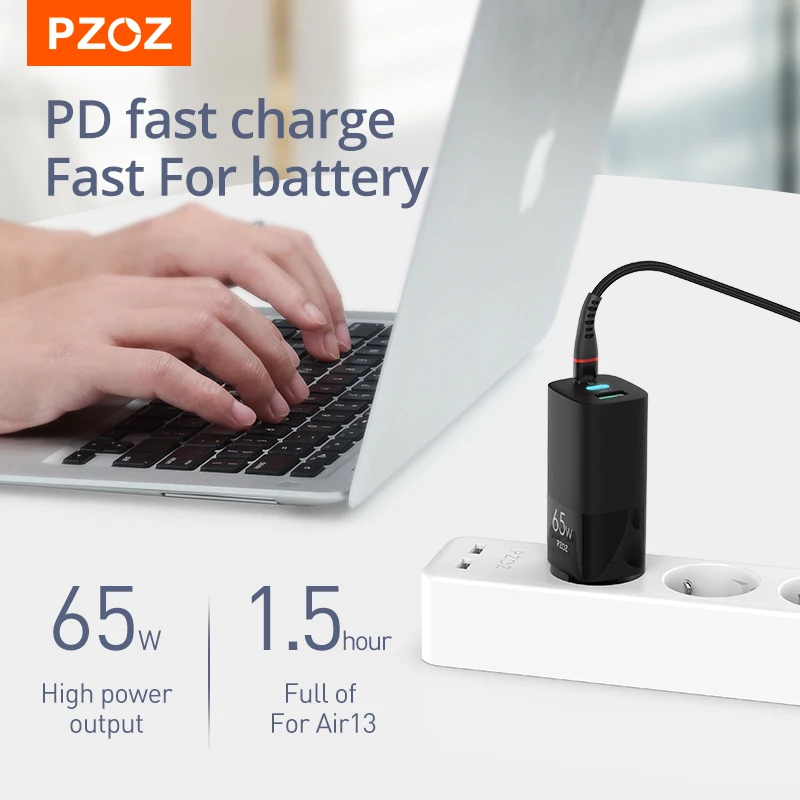 Устройство зарядное сетевое PZOZ 65 Вт USB Type-C |