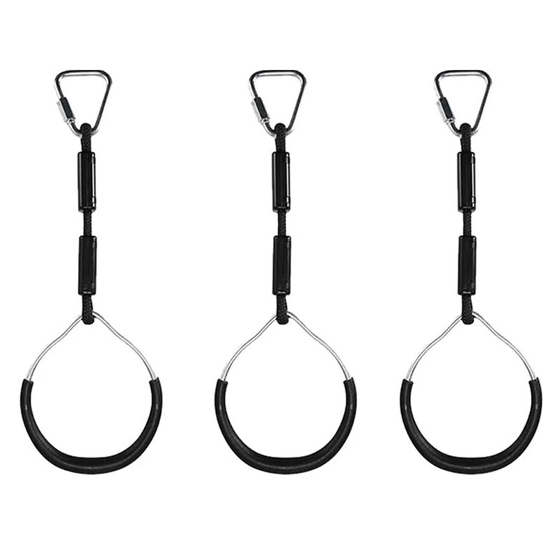 

3Pcs Swing Bar Rings Kids Gymnastic Rings Wear Resistant for Climbing Frames and Garden Swings Outdoor Backyard Play