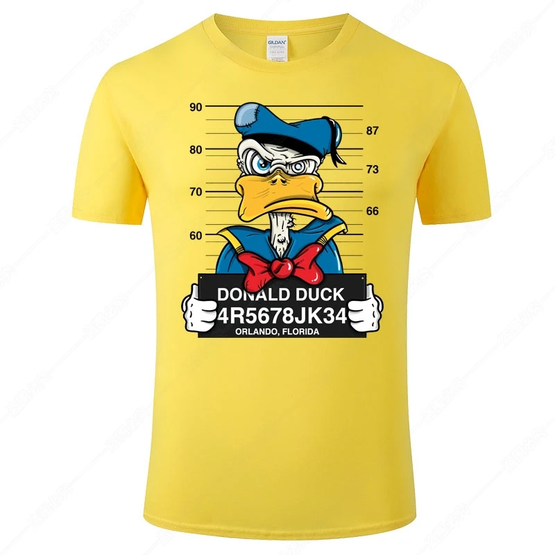 Футболка хлопковая с принтом Дональд Дак коротким рукавом J103