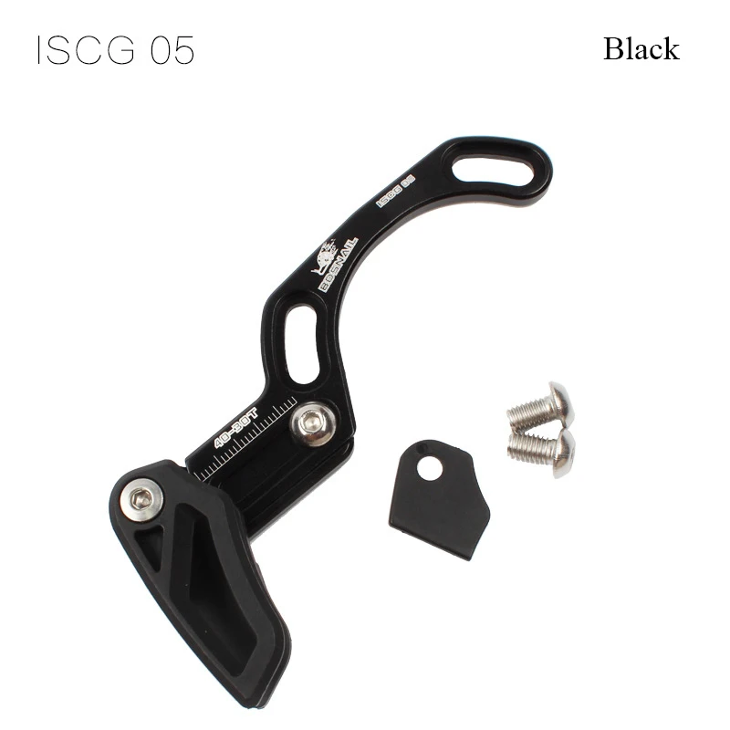 ISCG 05 BLACK 1 шт., направляющая велосипедной цепи из алюминиевого сплава с ЧПУ, защитные протекторы для горного велосипеда, направляющая цепь ISCG 03/05 BB, крепление для устойчивой цепи - Цвет: ISCG 05 BLACK