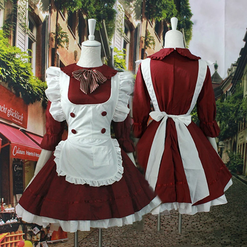 

Lolita Cosplay Dress Sexy Red Cute Maid Costume Halloween Costumes For Women Anime Show Party Expo Carnival Performance Princess