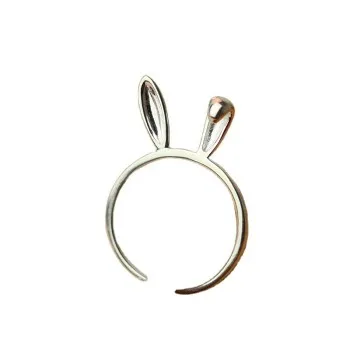 

Ring Female Japanese and Korean Sen Series Cute Sweet Bunny Ears Open Ring Ring Super Cute Ring Birthday Gift R70.01