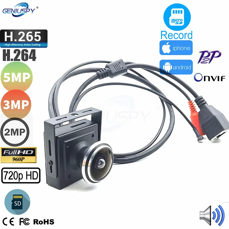 Мини IP камера рыбий глаз 720P 960P 1080P HD 3 Мп 5 Мп|cctv surveillance|surveillance camip camera 960p |