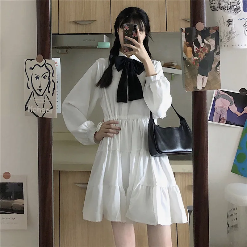 

Cool Sweet Date Dress Sweet Little Black Dress Cake Dress Dress Female Autumn and Winter 2021 New Spring Long Sleeve Skirt