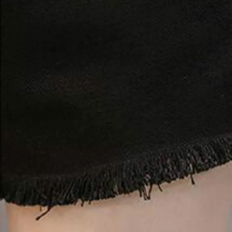 

Denim Hot Shorts Women Tassel High-waist A-line Straight Wide-leg Leisure All-match Plus-size Loose Simple Sexy Female Stylish