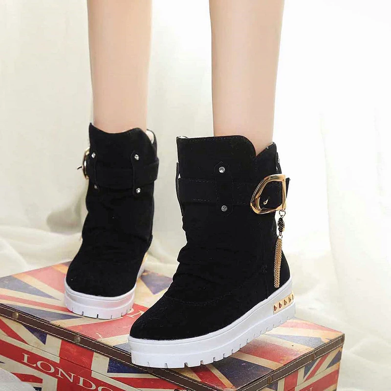 Женские зимние ботинки новинка 2019 Бархатные короткие ботильоны корейские