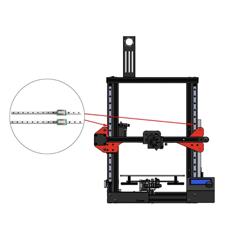 dual z axis mgn12h linear rail kit for creality ender 3 3s pro 3d printer guide track slideway free global shipping