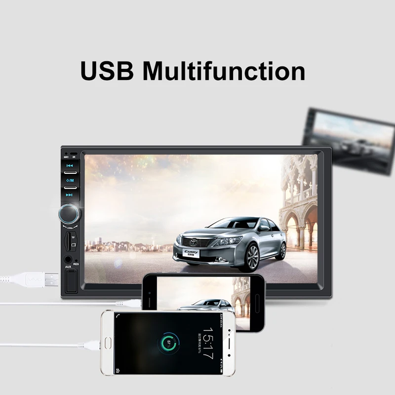Автомагнитола LTBFM 2 Din 7 &quotHD мультимедийный плеер с сенсорным экраном MP5 Bluetooth USB TF FM