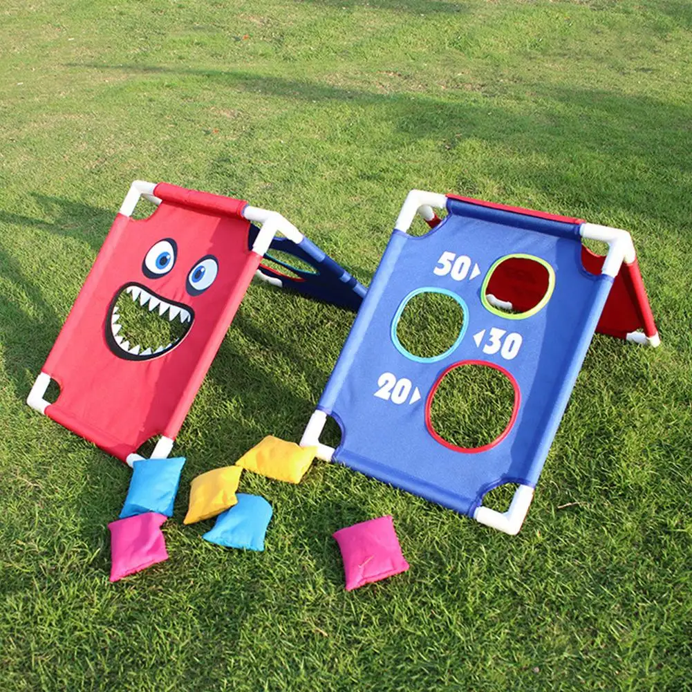 Cornhole игра броска Портативный ПВХ обрамленные аксессуары для игр на улице с 1