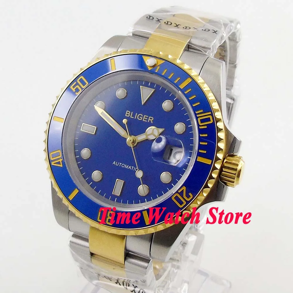 Часы мужские автоматические 43 мм с синим циферблатом и циферблатом|watch boss|watch tagwatch