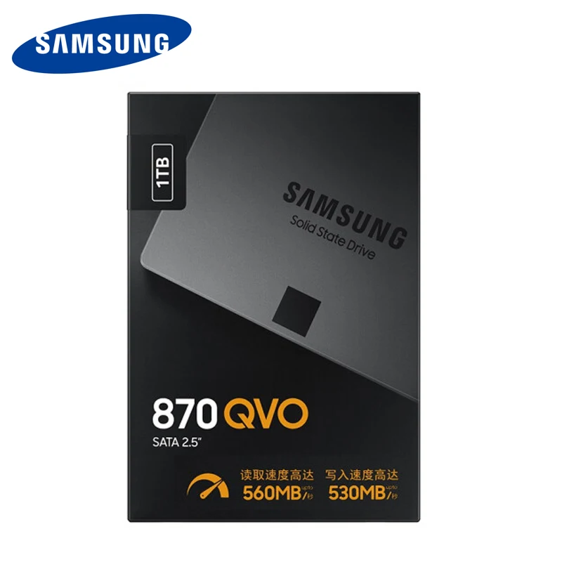Новый Samsung SSD 2 5 &quot870 QVO SATA III оригинальный внутренний 870 1 ТБ HDD MLC SATA3 Твердотельный