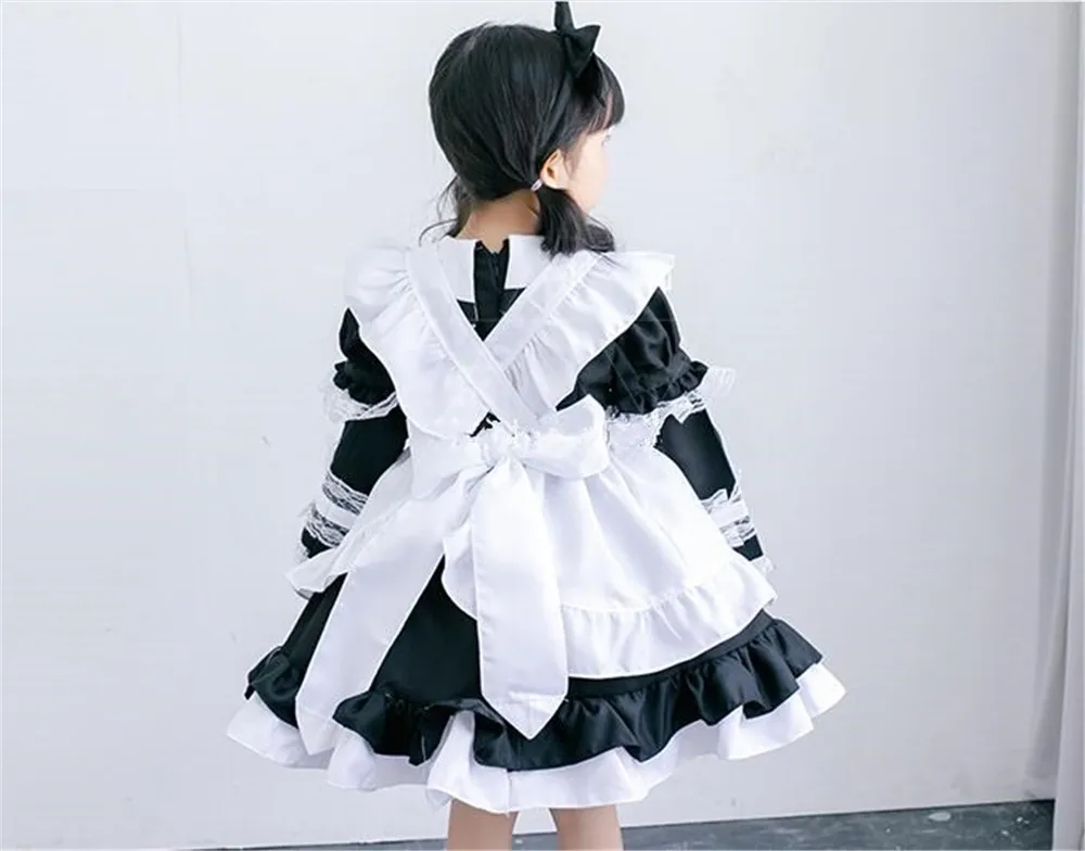 Костюм Горничной На Хэллоуин для косплея взрослых и детей танцевальный костюм