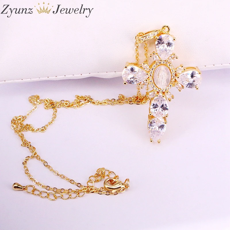 5 шт. ожерелья с подвеской-крестом золотистого/серебристого цвета | Украшения и