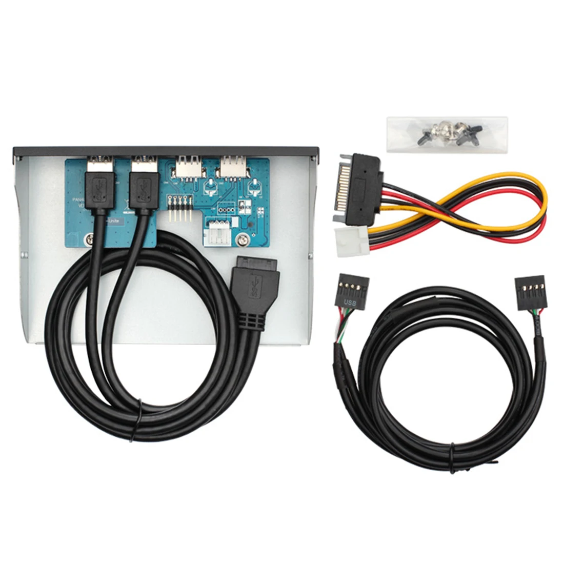 

XT-XINTE HUB USB 2.0 USB 3.0 Front Panel USB3.0 Hub Splitter Internal Combo Bracket Adapter for Desktop Floppy Bay