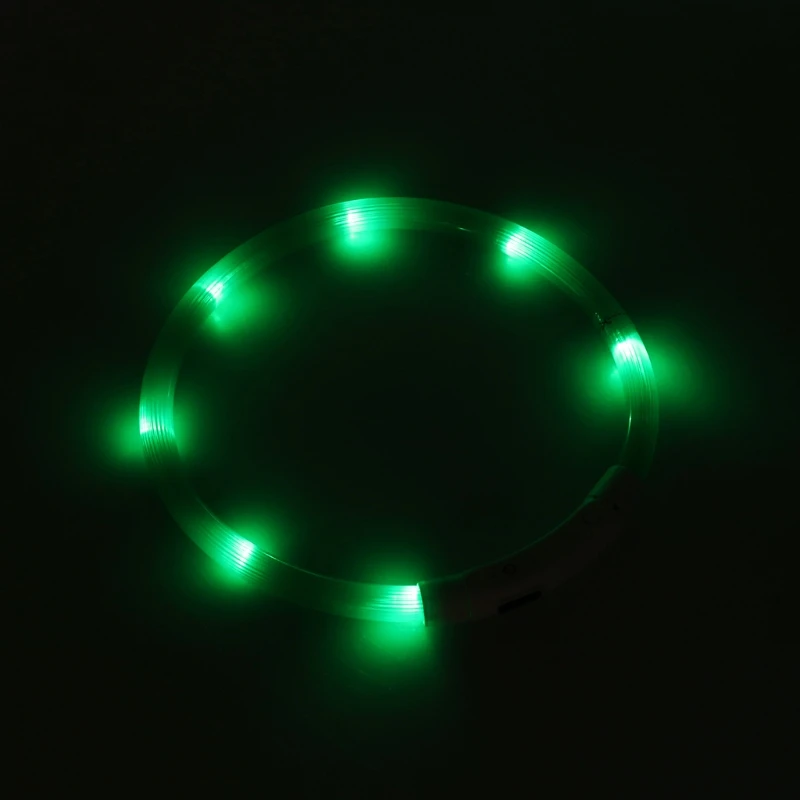50cm Pets Puppy Light Flashing Collar Soft Identification USB Charge For Cat Dog LX9C | Дом и сад