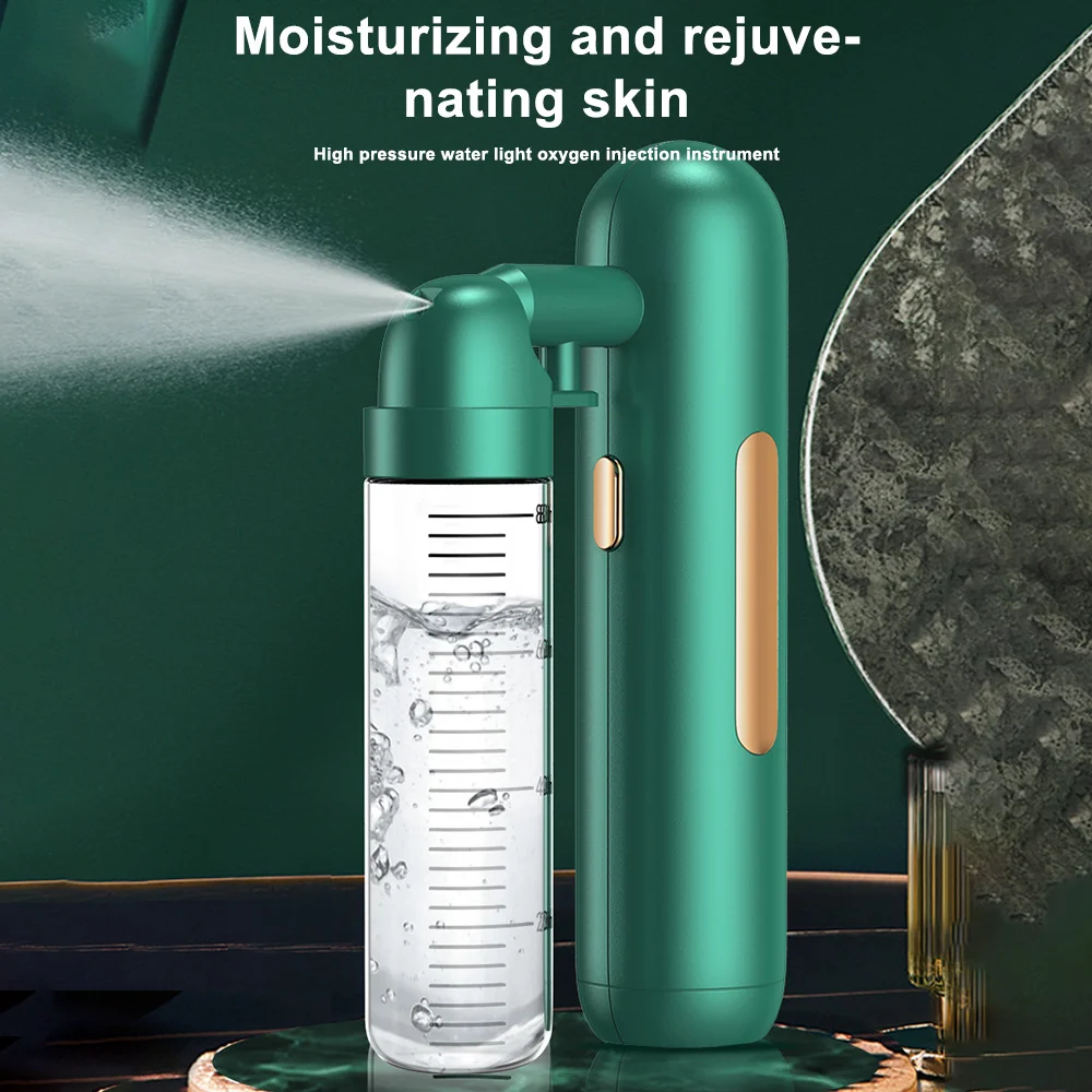 

Nano Spray Facial Spa Steaming Face Moisturizing Beauty High Pressure Oxygen Injection Compression Gun Skin Care Tool