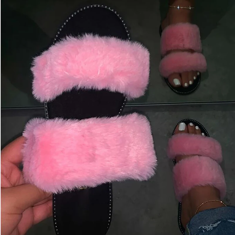 

Comfortable high quality handmade Women spring and autumn new slippers Fashion sexy Leopard outdoor plush slippers Plus Size
