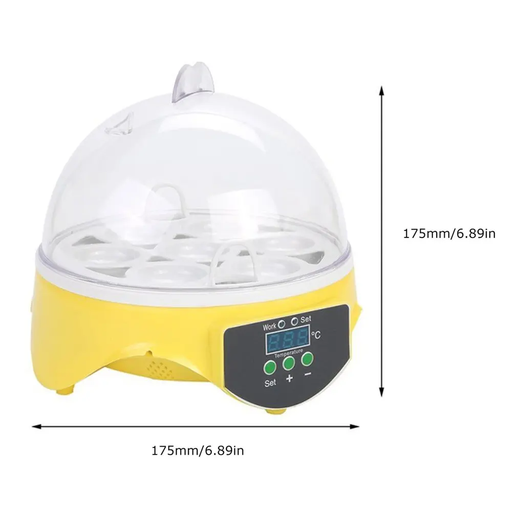 

7 Eggs Incubator Bird Egg Incubator Semi-automatic Miniature Egg Incubator Pigeon Household Incubators