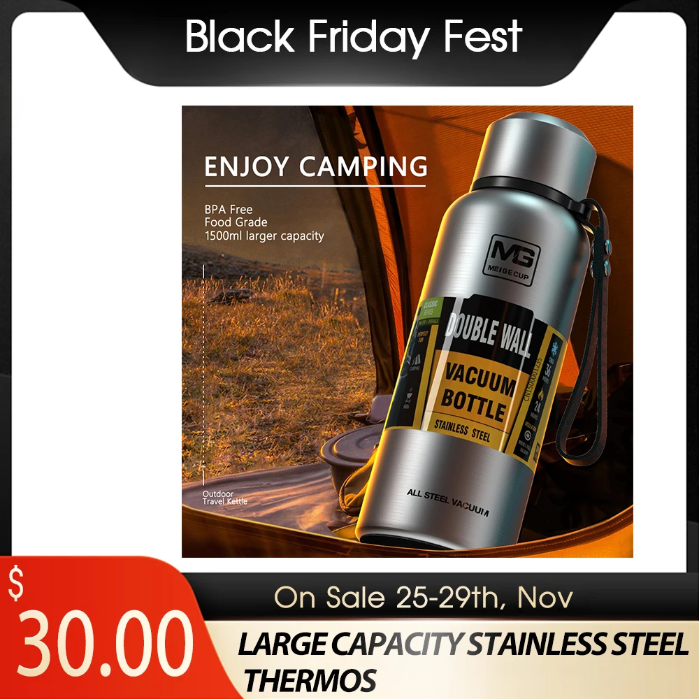 

Large Capacity Stainless Steel Thermos Portable Water Bottle For Tea Portable Thermal Mug Sport Cycling Vacuum Flask Insulated